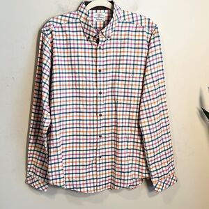 Barbour Beacon Brand Plaid Fleece Shirt M